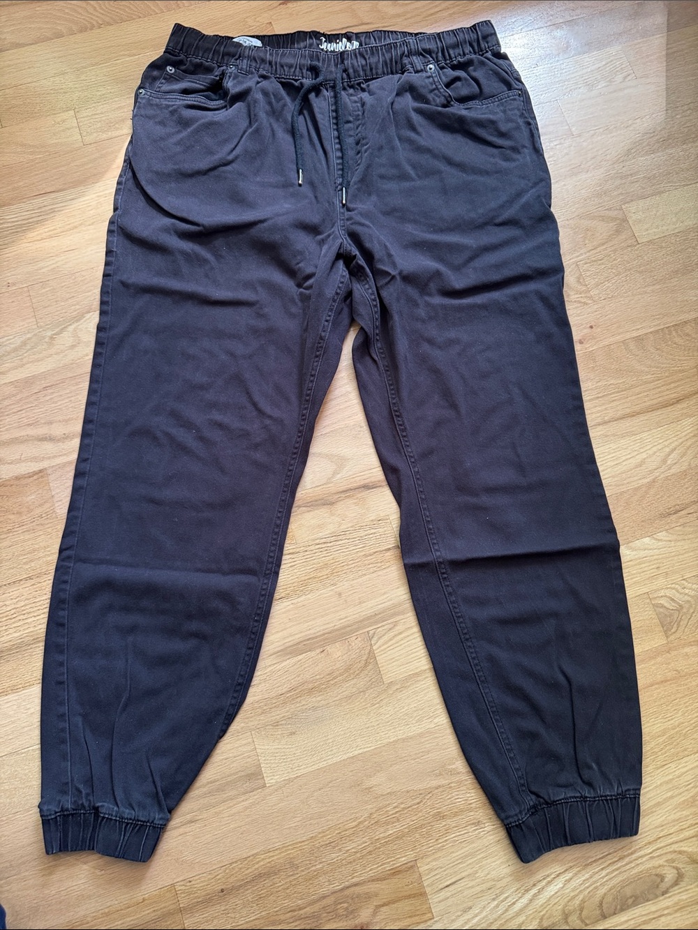 Jeaniologie Men’s Stretch Jogger Pants Dark Brown Size 38